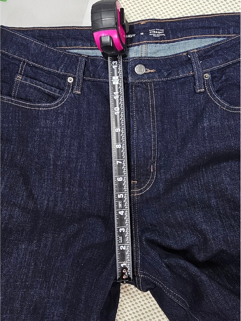 Old Navy Women’s Size 18 Extra High Rise Straight Jeans Secret Smooth Pocket NWT - Picture 5 of 9